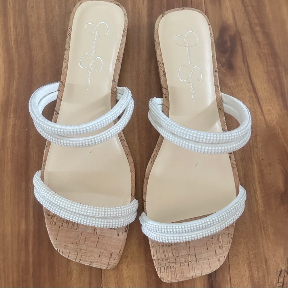 {Jessica Simpson} rhinestone sandals